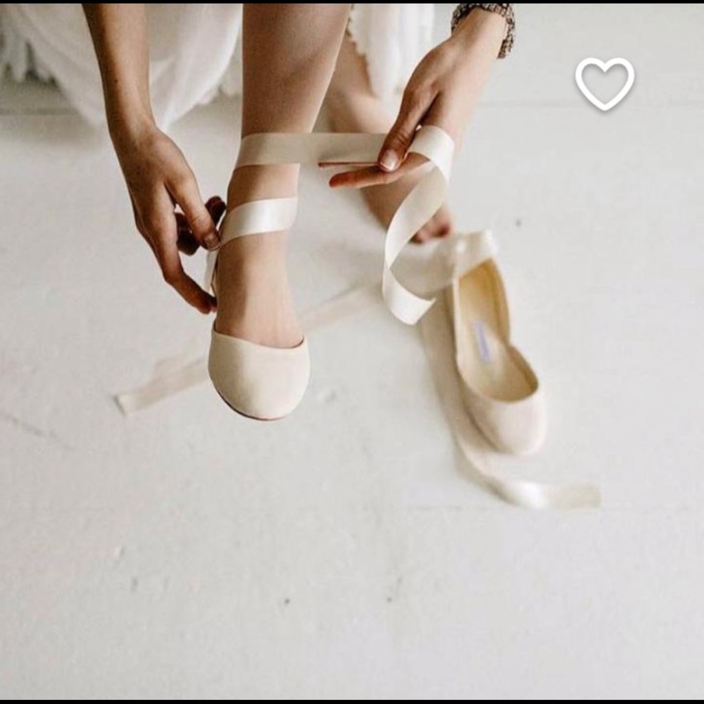 Bridal Ballet flats with Satin Ribbon